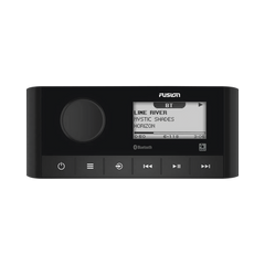 Sistema de Audio Marino / Pantalla LCD 2.3" / Bluetooth y ANT / 180 W Pico / 22 W RMS x 4 / 2 Zonas Multi-Zone / IPX6 e IPX7 / Compatible con AM, FM, DAB+, AUX / Actualizaciones Inalámbricas