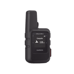 GPS portátil inReach® Mini 2 / Pantalla Monocroma Transflectiva 23 x 23 mm / Resolución 176 x 176 píxeles / Batería Recargable de Iones de Litio / Autonomía Hasta 14 Días / Resistencia al Agua IPX7 / Conectivi