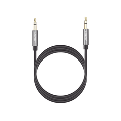 Cable Auxiliar 5 Metros / Conector 3.5mm a 3.5mm / Macho a Macho / Cubierta de TPE / Carcasa de Aluminio / Color Negro