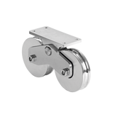 Rueda Doble de 12 cm / Capacidad Para Puertas de hasta 1200 kg / Canal Tipo "U"