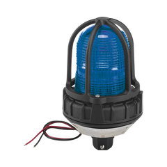 Luz estroboscópica para ubicaciónes peligrosas, montaje tipo tubo, 12-24 VCD, color Azul
