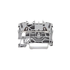 Borna de paso para 2 conductores; 2,5 mm²; Apropiado para aplicaciones Ex e II; Marcaje lateral y central; para carril DIN 35 x 15 y 35 x 7,5; Push-in CAGE CLAMP®; 2,50 mm²; gris
