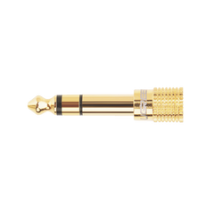 Adaptador (Convertidor) de Audio 3.5mm Hembra a 6.5mm Macho / Plug & Play / Superficie de Rosca Antideslizante / Calidad de sonido sin pérdidas