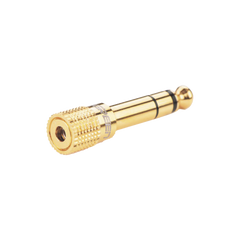 Adaptador (Convertidor) de Audio 3.5mm Hembra a 6.5mm Macho / Plug & Play / Superficie de Rosca Antideslizante / Calidad de sonido sin pérdidas