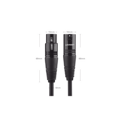 Cable para Micrófono XLR Tipo Canon Macho a Hembra | 5 Metros Plug & Play | Anti interferencias | Triple Blindaje | Alta Calidad | Color Negro