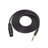Cable para Micrófono Plug 6.35 mm (1/4 Inch) Macho a XLR Canon Hembra / Núcleo de Cobre / 5 Metros / Alta Calidad / Color Negro