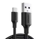 Cable USB-A a USB-C | 2 Metros | Carga y Sincronización de Datos | Carga Rápida 60W | Datos 5 Gbps | QC 3.0/2.0 | FPC | AFC | Protección Integrada | Duradero y Flexible| Caja ABS | Cubierta de TPE | Color Negro.