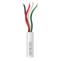 Bobina de 305 Metros / Cable de Cobre / 4 x 22 AWG / Riser / Color Blanco / Para Aplicaciones de Alarmas de Intrusión y Automatización