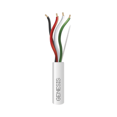 Bobina de 305 Metros / Cable de Cobre / 4 x 18 AWG / Riser / Color Blanco / Para Aplicaciones de Alarmas de Intrusión/Control de Acceso/ Automatización / Interfonos y Tv Porteros