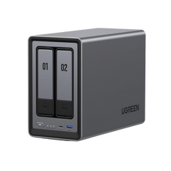 NASync DXP2800 | SO UGOS Pro | Intel N100 12th Gen Intel® 4 Core™ | 2 Bahías SATA hasta 48TB | 2-Bahias (M.2 NVMe) hasta 16TB | 8GB DDR5 (Exp. a 16GB) | Ethernet 2.5G | HDMI 4K | 2* USB2.0 | 1*USB 3.2Gen | 1* USB 3.2Gen2 | 1*USB-C 3.2Ge