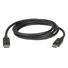 Cable DisplayPort | Longitud 2m | Alta definición | Hasta 8K | HDR Dinámico | 32 canales de audio digital | Pestañas de seguridad con botón de liberación