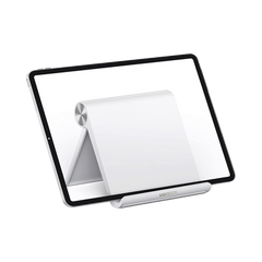 Soporte de Escritorio para Tablet / Ajustable de 0° a 100° / Goma Antiarañazos / Antideslizante / Amplia Compatibilidad con dispositivos de 4'' a 13'' / Plegable / ABS / Color Blanco