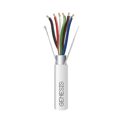 Carrete de 305 Metros / Cable de Cobre / 6 x 18 AWG / Plenum / Color Blanco / Blindado / Para Aplicaciones de Alarmas de Intrusión / Control de Acceso / Automatización / Interfonos y Tv Porteros