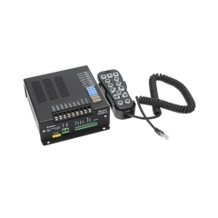 Sirena Vehicular H2 Covert ™ de 200W de Potencia, Con Controlador Unimando de 14 Botones Para Control de Tonos, 7 Salidas Auxiliares y Micrófono