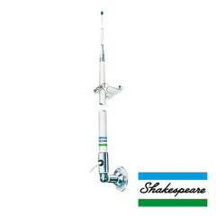 Antena Marina VHF SHAKESPEARE 4018 / 9 dB / 50 W / Cable RG-58 6.1 m (20 ft) / 2 Secciones / Latón Cromado / Banda Marina VHF