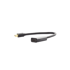 Convertidor Mini Display Port a HDMI / 4K@30Hz / Thunderbolt / Blindaje interno múltiple / Carcasa ABS / Longitud de 25 cm
