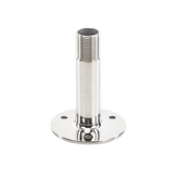 Montaje recto de acero inoxidable de 4 pulgadas de alto y 3 de base.