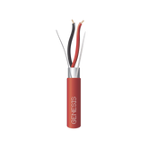Bobina de 305 Metros de Alambre / 2 x 18 AWG / Riser / BLINDADO / Tipo FPLR / Color Rojo / Para Aplicaciones en Sistemas de Detección de Incendio y Sistemas de Evacuación