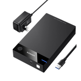 Carcasa de Disco Duro para 3.5" y 2.5" (Enclosure) | Con Cable USB 3.0 | Para HDD 3.5" / SSD 2.5" | SATA I/II/III | UASP | Hasta 16 TB | Compatible con Windows, Linux, Mac OS | No Requiere Controlador | Cable 1m | Incluye Adaptador d