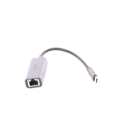 Adaptador de Red USB-C 3.1 (5 Gbps) a RJ45 | Thunderbolt 3 | Admite 10/100/1000 Mbps | Chip Inteligente | Amplia Compatibilidad | Caja de Aluminio | Longitud del cable 10 cm.