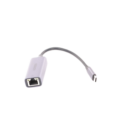 Adaptador de Red USB-C 3.1 (5 Gbps) a RJ45 | Thunderbolt 3 | Admite 10/100/1000 Mbps | Chip Inteligente | Amplia Compatibilidad | Caja de Aluminio | Longitud del cable 10 cm.