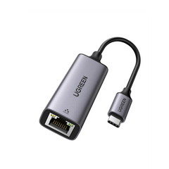 Adaptador de Red USB-C 3.1 (5 Gbps) a RJ45 | Thunderbolt 3 | Admite 10/100/1000 Mbps | Chip Inteligente | Amplia Compatibilidad | Caja de Aluminio | Longitud del cable 10 cm.