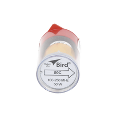 Elemento de 50 Watt en linea 7/8" para Wattmetro BIRD 43 en Rango de Frecuencia de 100 a 250 MHz.