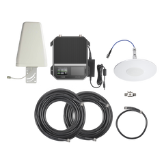KIT Amplificador Office 200 4G LTE, 3G y VOZ con antena direccional. Especial para cubrir áreas de hasta 1600 Metros Cuadrados por ser de grado comercial e industrial. Soporta múltiples operadores, tecnologías y usuarios.