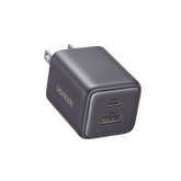 Cargador rápido GaN 1A1C de 20 W y 2 puertos