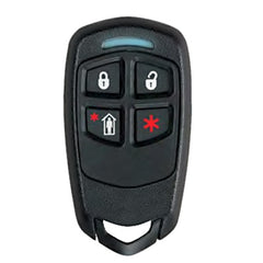 Control remoto inalámbrico tipo llavero de 4 botones con funciones programables para sistemas de alarma