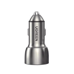 Cargador de Auto 52.5W | Puerto USB-A y USB-C | Carga Rápida | Compatible con Vehículos de 12 y 24 VCD | PD3.0 + QC3.0 | Chip Inteligente | Diseño Compacto Mayor Eficiencia Energética | Caja de Aluminio