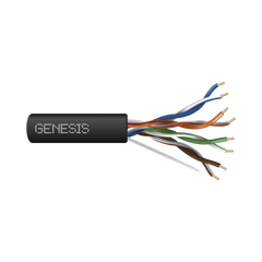 Bobina de Cable de 305 Metros (1000 Pies) UTP Cat6 RISER / Color Negro / UL, CMR SPNLS, Probado a 350 Mhz / Para Aplicaciones de CCTV, Redes de Datos, IP Megapixel, Control RS485
