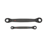 Juego de 2 llaves Estriadas de Matraca 4 en 1 con 8 Medidas Inglesas 1/2-5/8", 3/4-9/16", 1/4-3/8", 7/16-5/16"