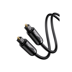 Cable Óptico Toslink (S/PDIF) de Alta Calidad para Audio Digital / 3 Metros / Tapa de Proteccion / Dolby 7.1 Canales / Diseño Durable / Plug & Play / Color Negro