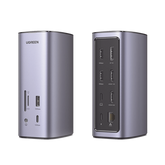 HUB USB-C (Docking Revodok Pro) 12 en 1 | 2 USB-A 3.0 | 1 USB-C PD Carga 100W | 1 USB-A 3.1 | 1 USB-C 3.1 | HDMI 4K | HDMI 8K Ultra HD | Display Port 4K | RJ45 (Gigabit) | Lector Tarjeta SD + Micro SD (TF) | Jack Audio 3.5mm.