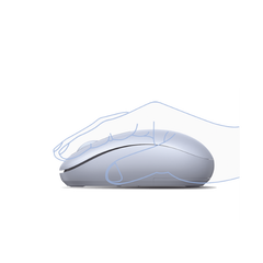 Mouse Inalámbrico 2.4G 800/1200/1600/2400 DPI | Función de 3 botones | Alcance 10m | Silencioso | Ergonómico | Anti-caída y Anti-interferencias | Batería Alcalina AA incluida | Color Dusty Blue.