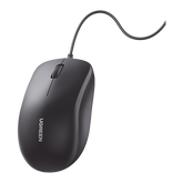 Mouse Óptico USB | Cable USB de 1.5 metros | 3 Botones | 1200DPI | Diseño Ergonómico | Silencioso | Color Negro | Windows / MacOS / Linux / Chrome y otros | También Compatible con DVR / NVR.