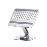 Soporte Giratorio de Aluminio para Laptop | Giratorio 360° | Función de Bloqueo | Soporta Laptops de 10 a 17.3''| Capacidad de Carga 5Kg | Excelente Estabilidad | Diseño Ergonómico | Altura y Angulo Ajustable | Plegable y Port&