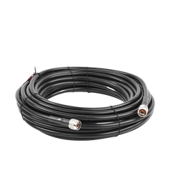Jumper Coaxial de 50 Ohm con Cable Wilson-400 | Conector N Macho en los Extremos | 15.24 Metros (50 Pies) de Longitud.
