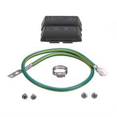 KIT de Tierra Física de Cable Blindado 6 AWG. Color Verde / Amarillo con Terminación en Extremos.