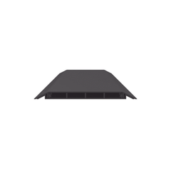 Canaleta de Piso de 4 Vías, Material PVC Rígido, 6 ft de largo, 176 mm de Ancho, Color Negro