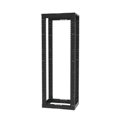 Rack de Cuatro Postes Estándar de 19", Rieles Roscados #12-24, Profundidad Ajustable de 23 a 42 in, 45 Unidades de Rack, Color Negro