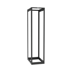 Rack de Cuatro Postes Estándar de 19", Rieles Roscados #12-24, Profundidad Ajustable de 23 a 42 in, 45 Unidades de Rack, Color Negro