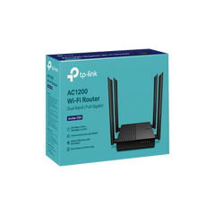 Router Inalámbrico AC 1200 / Doble Banda MU-MIMO / 1 puerto WAN 10/100/1000 Mbps / 4 puertos LAN 10/100/1000 Mbps / Compatible con EasyMesh / Administración Web o App Tether