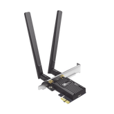 Adaptador PCIe inalámbrico doble banda AX3000 Mbps / Seguridad Inalámbrica WPA3 /Antena de alta ganancia / Tecnología MU-MUMO 2X2 / Soporte de perfil bajo y Altura completa / Bluetooth 5.2