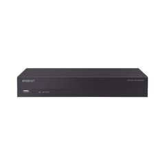 NVR 4 canales grabacion hasta 8MP / H.265, H.264 / P2P Wisenet / 4 puertos PoE Plug and play / soporta 1 disco duro (no incluido).