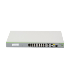Switch PoE+ Administrable CentreCOM FS980M, Capa 3 de 16 Puertos 10/100 Mbps + 2 puertos RJ45 Gigabit/SFP Combo, 250W