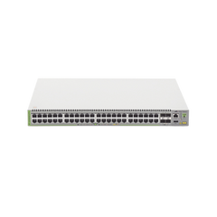 Switch PoE+ Administrable CentreCOM GS980M, Capa 3 de 48 puertos 10/100/1000Mbps + 4 SFP Gigabit, 740 W