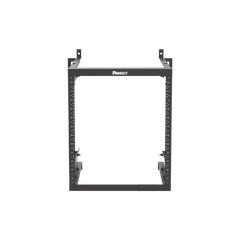 Rack PanZone® de Montaje en Pared, de 19in, Profundidad Ajustable, Rieles Numerados y Roscados #12-24, 12 UR, Color Negro