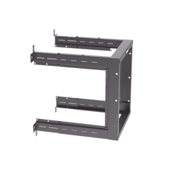 Rack PanZone® de Montaje en Pared, de 19in, Profundidad Ajustable, Rieles Numerados y Roscados #12-24, 12 UR, Color Negro